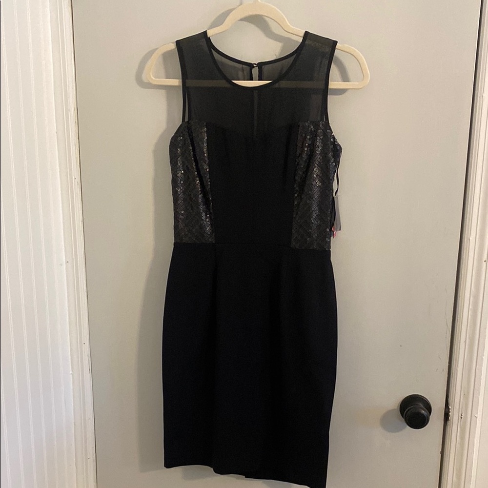 Vince Camuto Black Sheath Mini Dress